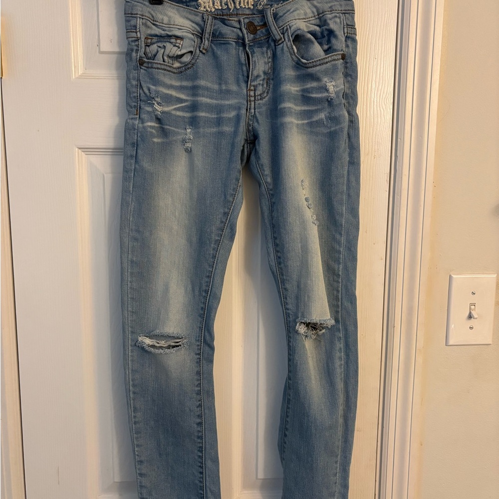 Machine Nouvelle Mode Light Blue Skinny Jeans